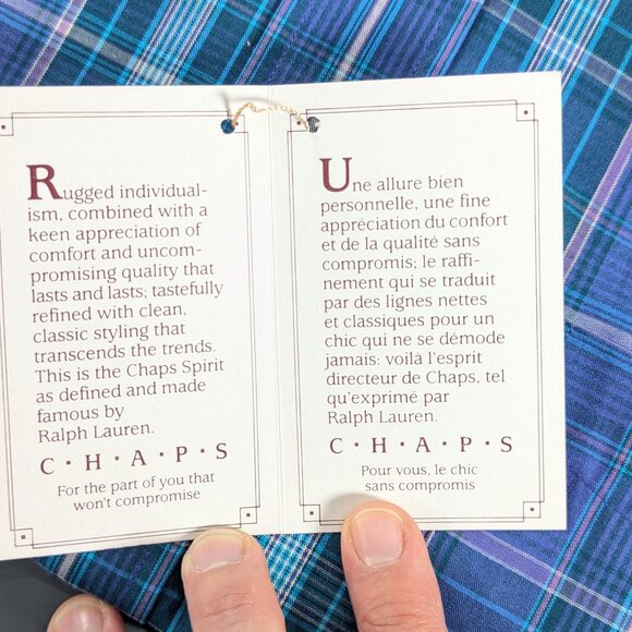 Vintage Chaps Ralph Lauren Plaid shirt size L, long sleeve button down shirt - Picture 4 of 10